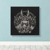 Toile Odin et ses loups Geri et Freki (Insitu (Plancher de Bois))