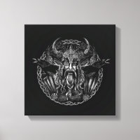 Odin et ses ravins Huginn et Muninn