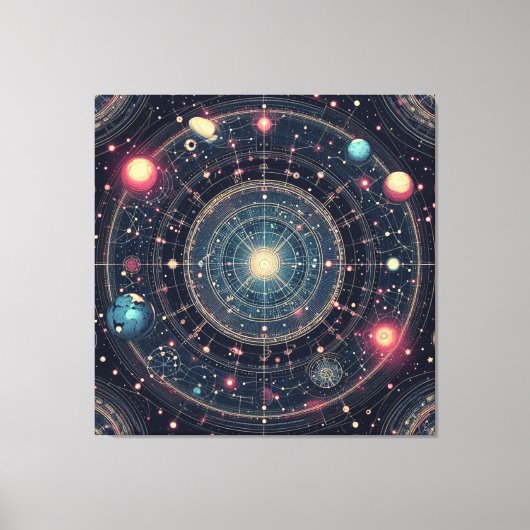 Toile Odyssée cosmique de l'espace (Recto)