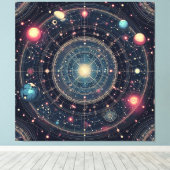 Toile Odyssée cosmique de l'espace (Insitu (Plancher de Bois))