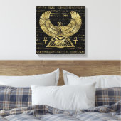 Toile OEil égyptien de Horus - Wadjet or et noir (Insitu(Chambre))