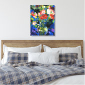 Toile Oeillets dans un vase de verre rond (Insitu(Chambre))