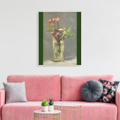 Toile Oeillets et clématites dans un vase de cristal de (Insitu(Salon))