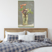 Toile Oeillets et clématites dans un vase de cristal de  (Insitu(Chambre))