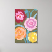 Toile Œillets fleurs (Recto)