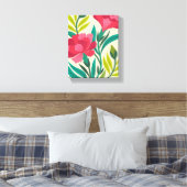 Toile Oeillets roses et art du feuillage (Insitu(Chambre))