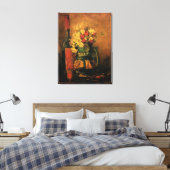 Toile Œillets, roses et une bouteille par Vincent van Go (Insitu(Chambre))