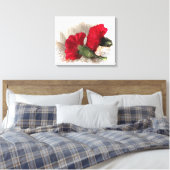 Toile Oeillets rouges à Brocade (Insitu(Chambre))