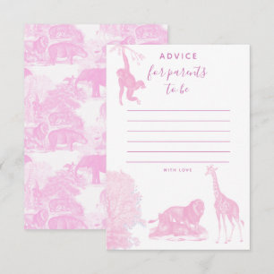 Toile Oerwoud Animal Safari baby shower Advies Kaa Bedankkaart