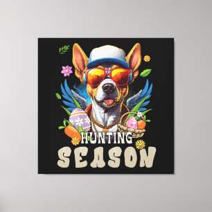 Toile Œuf de Pâques Cerf Saison de Chasse