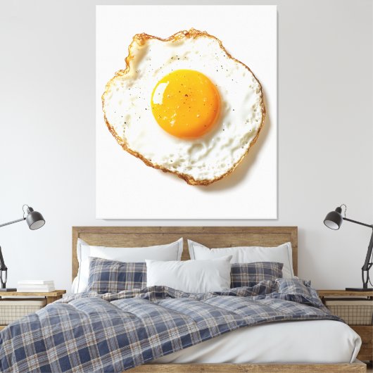 Toile Oeuf parfaitement frit avec des arêtes de croupe e (Insitu(Chambre))