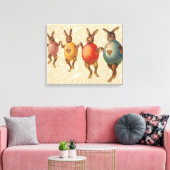 Toile Oeufs dansants lapins de Pâques (Insitu(Salon))