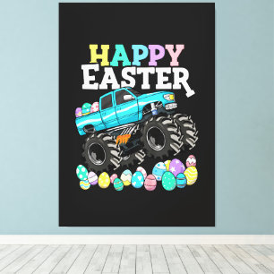 Toile Œufs de Pâques de Monster Truck de Joyeuses Pâques
