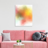 Toile Oeuvre Abstraite Bleu Rouge Jaune Violet Vert Rose (Insitu(Salon))