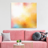 Toile Oeuvre Abstraite moderne Vert Bleu Jaune Rouge Ros (Insitu(Salon))