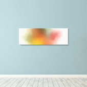 Toile Oeuvre Abstraite tendance Moderne Jaune Vert Rouge (Insitu (Plancher de Bois))