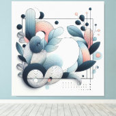 Toile Oeuvre botanique Abstraite (Insitu (Plancher de Bois))