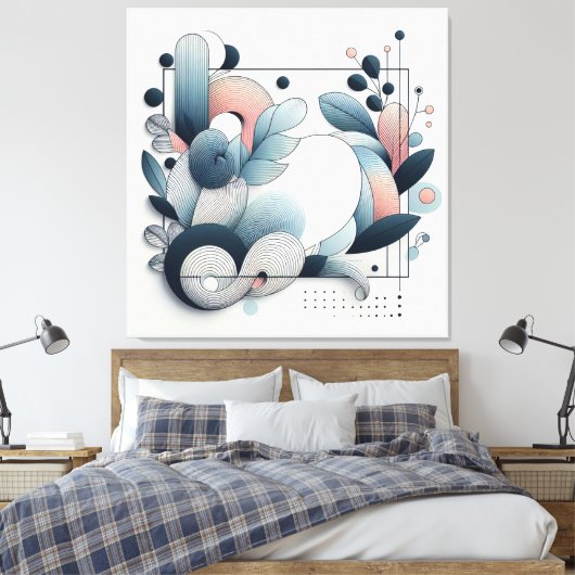 Toile Oeuvre botanique Abstraite (Insitu(Chambre))