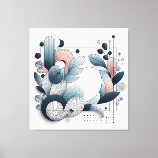 Toile Oeuvre botanique Abstraite (Recto)