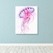 Toile OEuvre d'aquarelle de méduses (Insitu (Plancher de Bois))