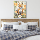 Toile OEuvre d'aquarelle Fox (Insitu(Chambre))