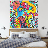 Toile Oeuvre d'art abstraite en couleurs (Insitu(Chambre))
