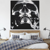 Toile Œuvre d'art de crâne métallique brillant (Insitu(Chambre))