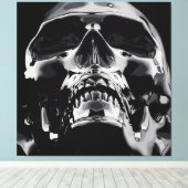 Toile Œuvre d'art de crâne métallique brillant (Insitu (Plancher de Bois))