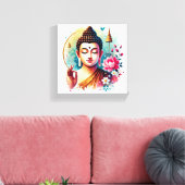 Toile OEuvre d'art de Gautam Bouddha (Insitu(Salon))