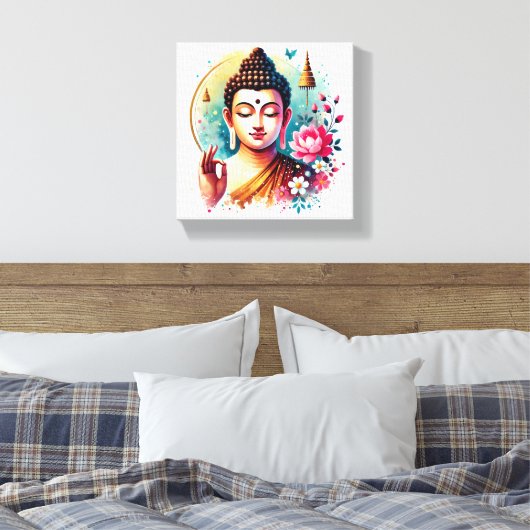 Toile OEuvre d'art de Gautam Bouddha (Insitu(Chambre))