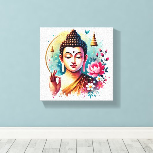 Toile OEuvre d'art de Gautam Bouddha (Insitu (Plancher de Bois))