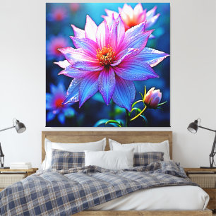 Toile Oeuvre d'art en fleurs éthérées