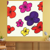 Toile œuvre d'art florale murale (Insitu(Salon))
