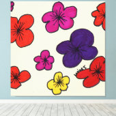 Toile œuvre d'art florale murale (Insitu (Plancher de Bois))