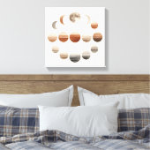 Toile Œuvre d'art Japandi sur les phases lunaires pour l (Insitu(Chambre))