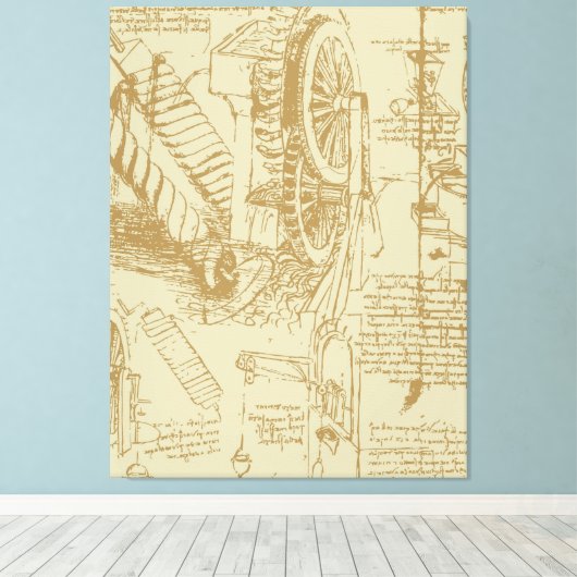 Toile Oeuvre D'Art Leonardo Da Vinci (Insitu (Plancher de Bois))