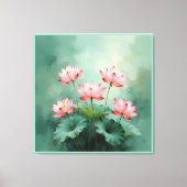 Toile Œuvre d'art Lotus Rose (Recto)