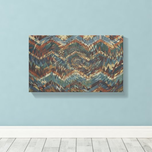Toile Œuvre d'art murale à motif géométrique dynamique (Insitu (Plancher de Bois))