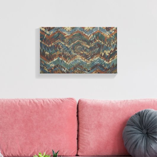 Toile Œuvre d'art murale à motif géométrique dynamique (Insitu(Salon))