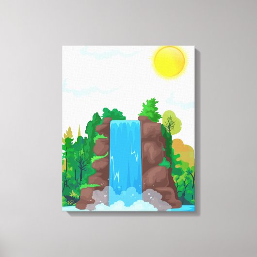 Toile Œuvre d'art murale de cascade (Recto)