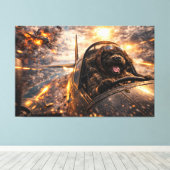 Toile Œuvre d'art murale de Cockapoo de luxe – Chien d'a (Insitu (Plancher de Bois))