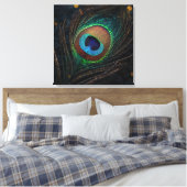 Toile Œuvre d'art murale de plume de paon – Nature bohèm (Insitu(Chambre))