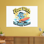 Toile Œuvre d'art murale Flow With The Happy Waves (Insitu(Salon))