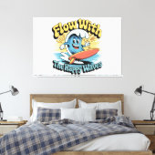 Toile Œuvre d'art murale Flow With The Happy Waves (Insitu(Chambre))