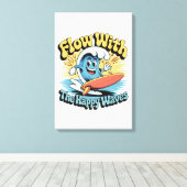 Toile Œuvre d'art murale Flow With The Happy Waves (Insitu (Plancher de Bois))