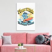 Toile Œuvre d'art murale Flow With The Happy Waves (Insitu(Salon))