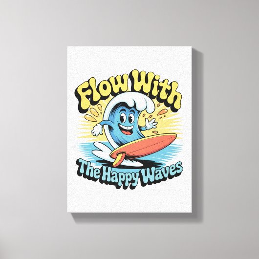 Toile Œuvre d'art murale Flow With The Happy Waves (Recto)