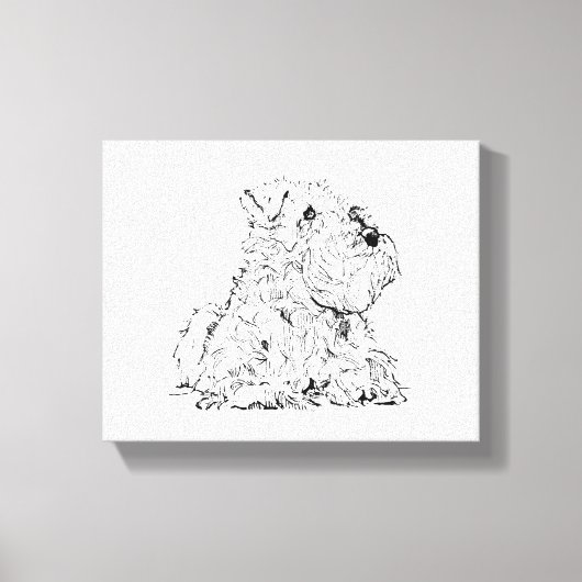 Toile Œuvre d'art murale Schnauzer miniature – Minimalis (Recto)