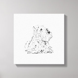 Toile Œuvre d'art murale Schnauzer miniature – Minimalis