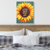 Toile Œuvre d'art murale tournesol - Motivationnel (Insitu(Chambre))